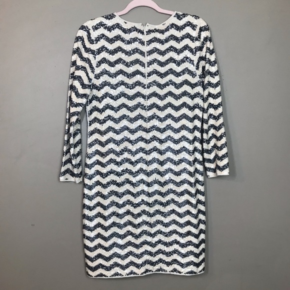J. Crew Zig Zag Sequin Cream Dress Size Small - Picture 7 of 7